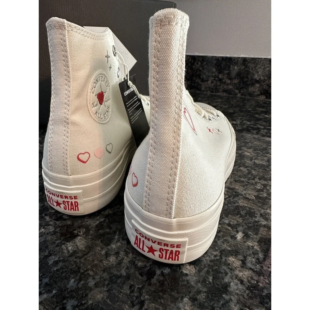 CONVERSE Chuck Taylor ALL STAR LIFT PLATFORM Y2K‎ HEART Womens Casual Shoes 8.5